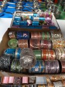 Two Boxes of Asian Style Costume Jewelry Bracelets