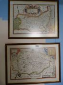 Two Reproduction 16th Century Maps - Suffolk and N