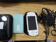 Two Nintendo DS and a PSP