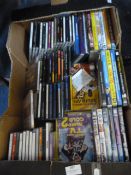 Box Containing DVDs and CDs