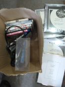 Box of Photo Frames and DVDs