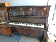 Victorian Inlaid Walnut Piano - John Grey & Sons o