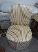 *Small Stripped Upholstered Chair