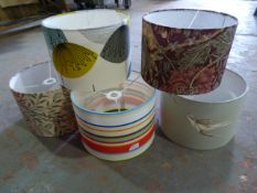 *Five Fabric Lamp Shades