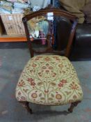 *Upholstered Antique Bedroom Chair