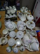 Quantity of Assorted China and Silver Plated Sugar
