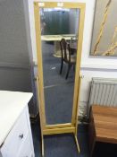 Light Oak Framed Dressing Mirror