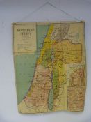 Early Cotton Backed Map - Palestine in the Time of