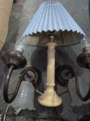 Table Lamp and a Pair of Antique Style Wall Lamps