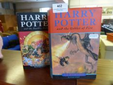 Two Hardback Harry Potter Books Goblet of Fire and