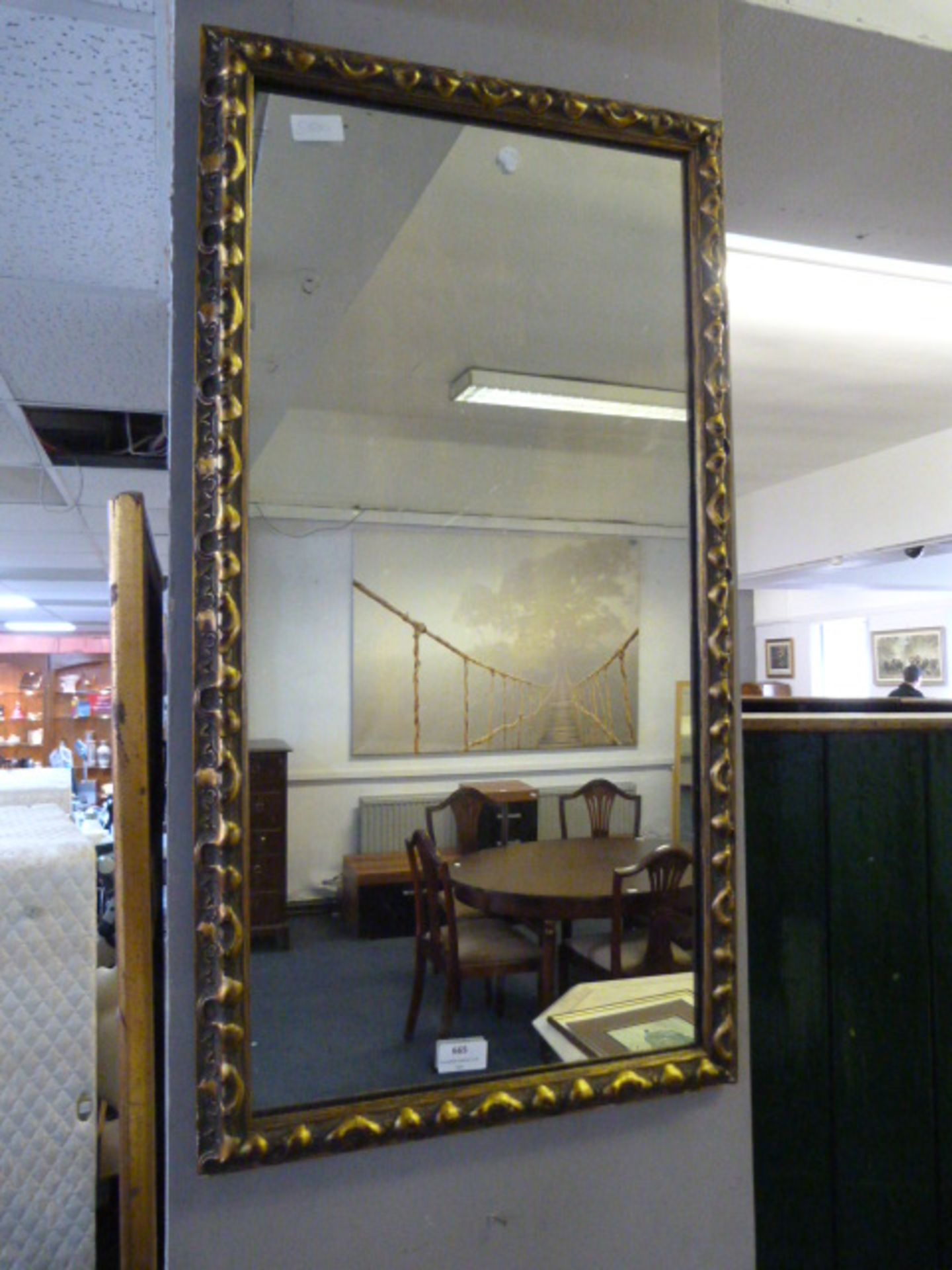 Gilt Framed Rectangular Wall Mirror