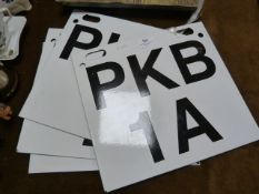 Five Enameled Metal Signs PKB 1A-4