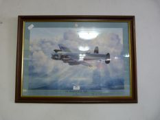 Framed Bryan Petch Print - Mk.III Lancaster Bomber