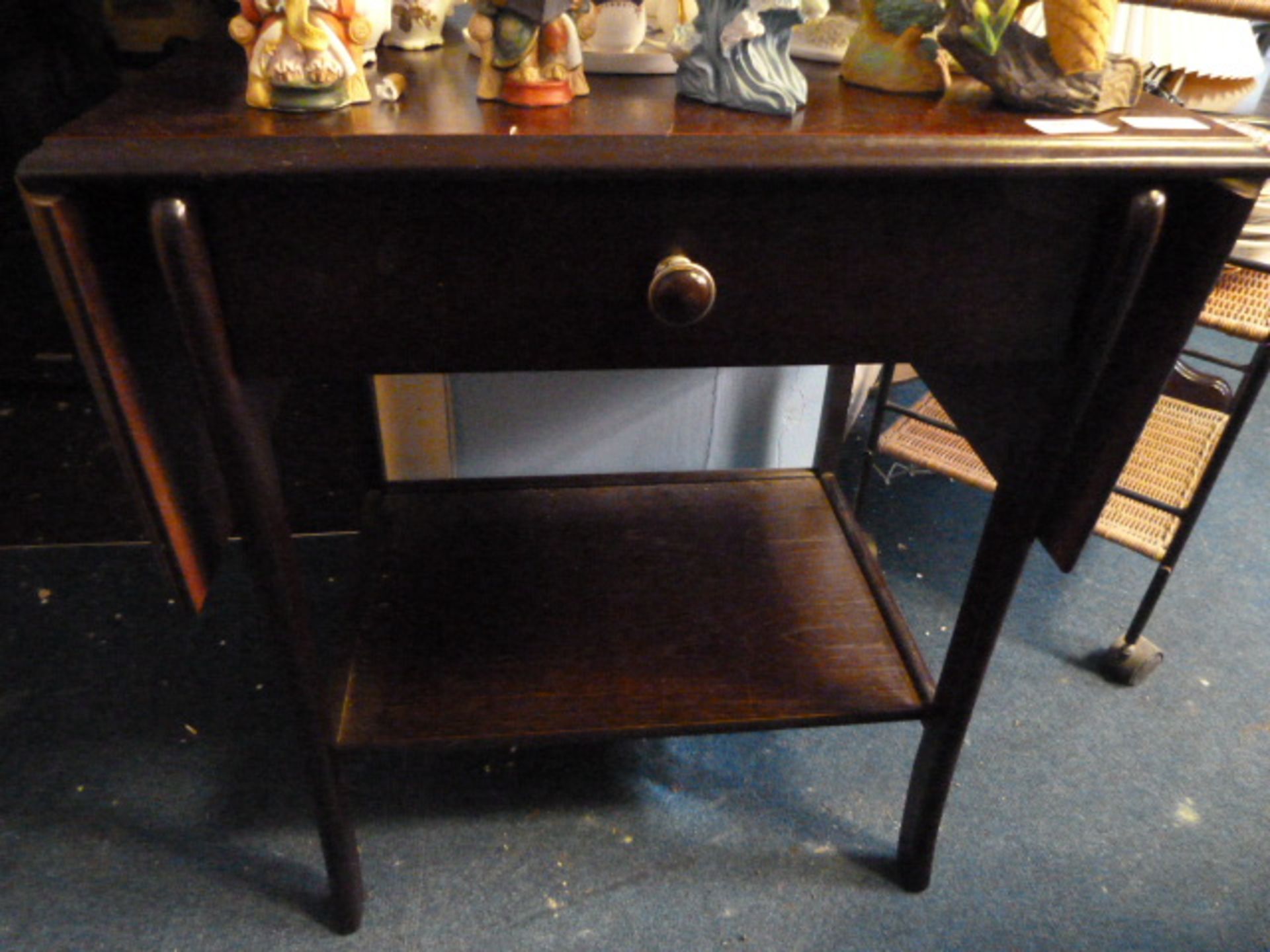 Small Drop Leaf Side Table with Drawer