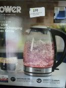 *Tower 1.7L Colour Changing Glass Kettle