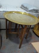 Brass Topped Folding Table