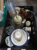 Box of Assorted China and Glass