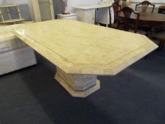 Marble Block Veneer Dining Table