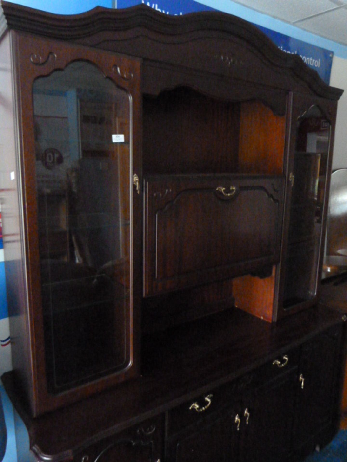 Mahogany Dresser and Display Cupboard