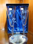 Pair of Drax Group Commemorative Champagne Flute