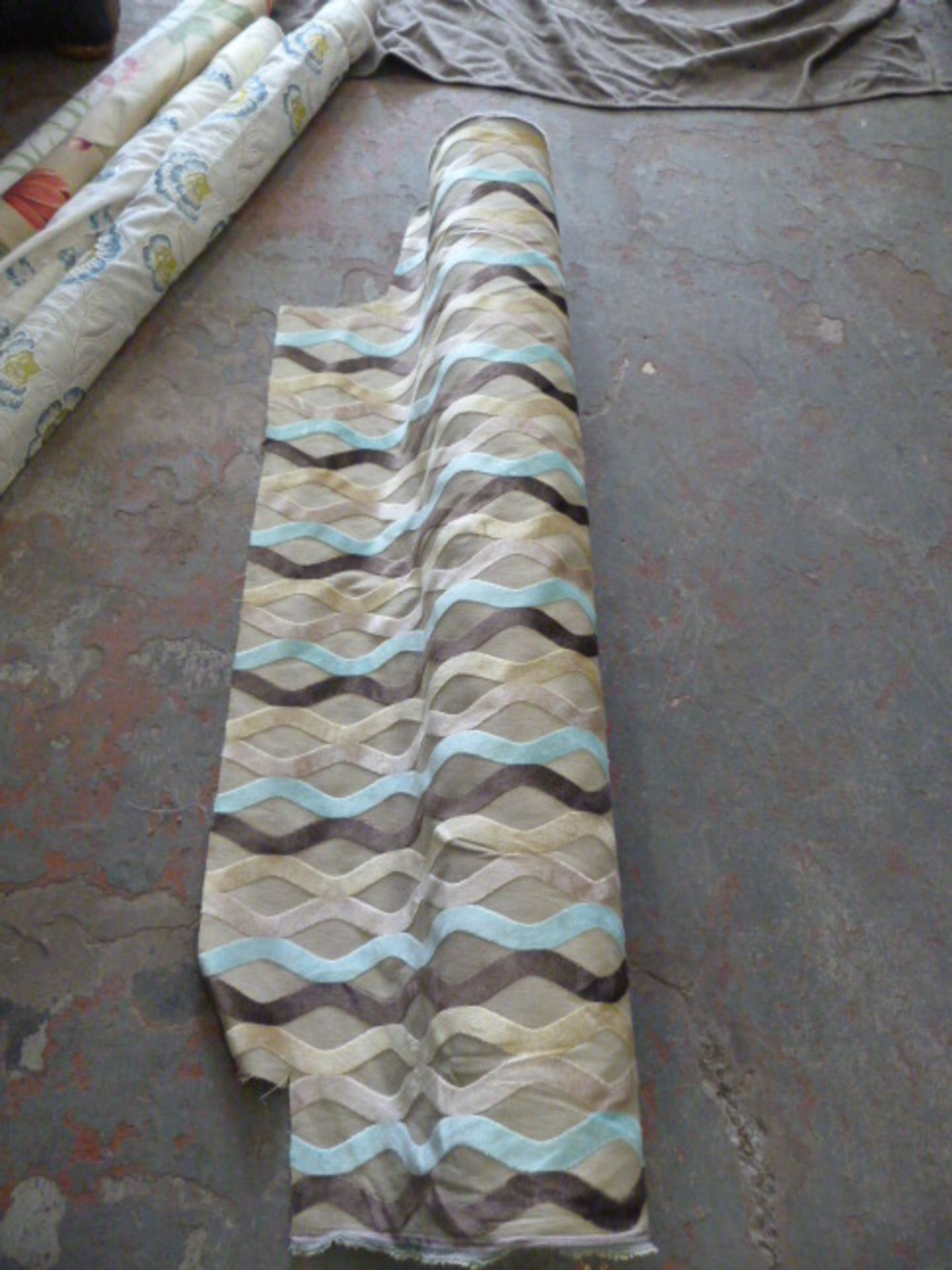 *Roll of Wave Patterned Fabric