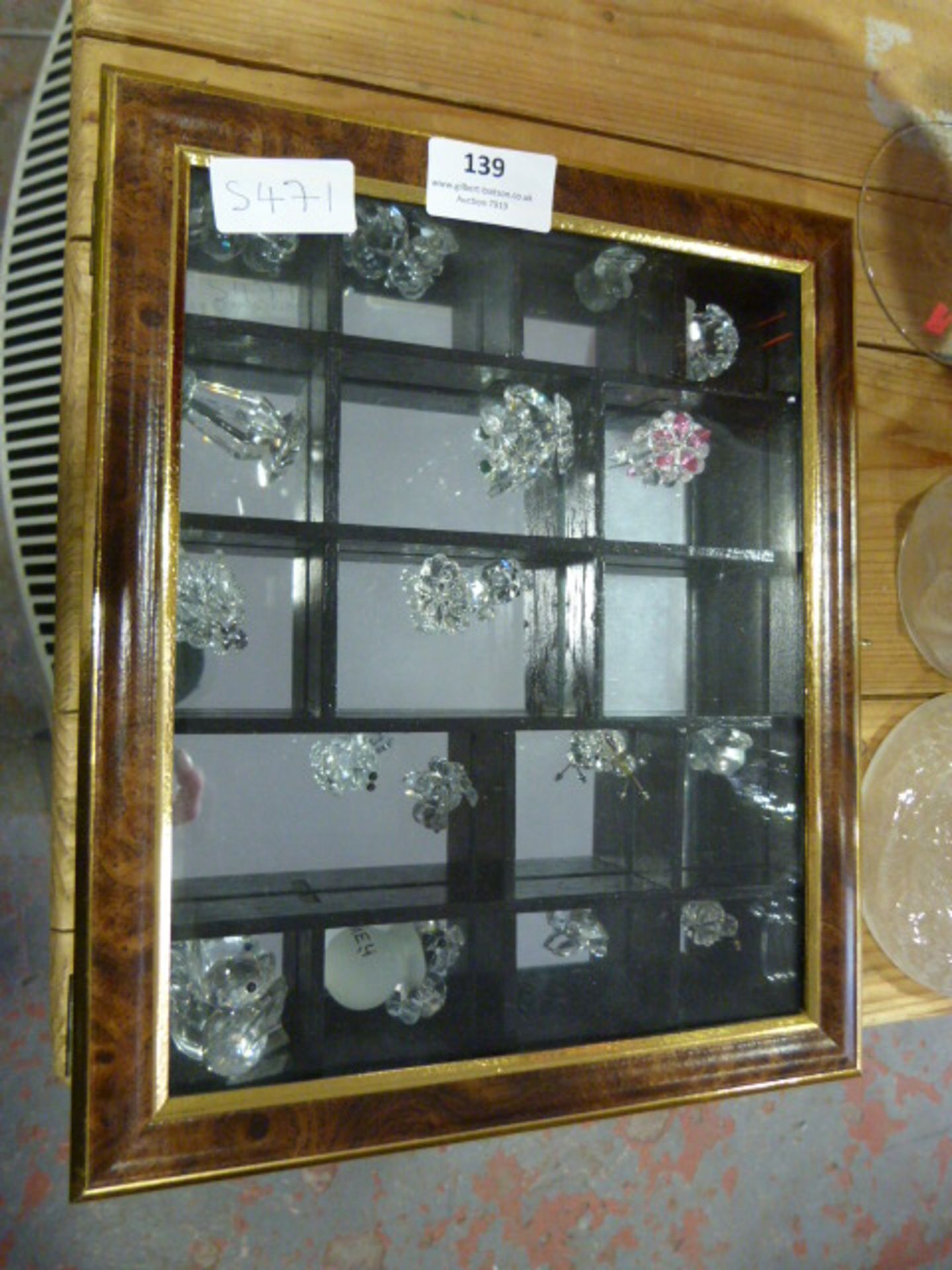 Display Case Containing Crystal Ornaments