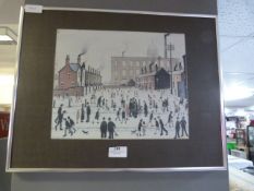 Framed L.S Lowry Print - Street Scene