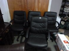 *Four Adjustable Office Swivel Chairs