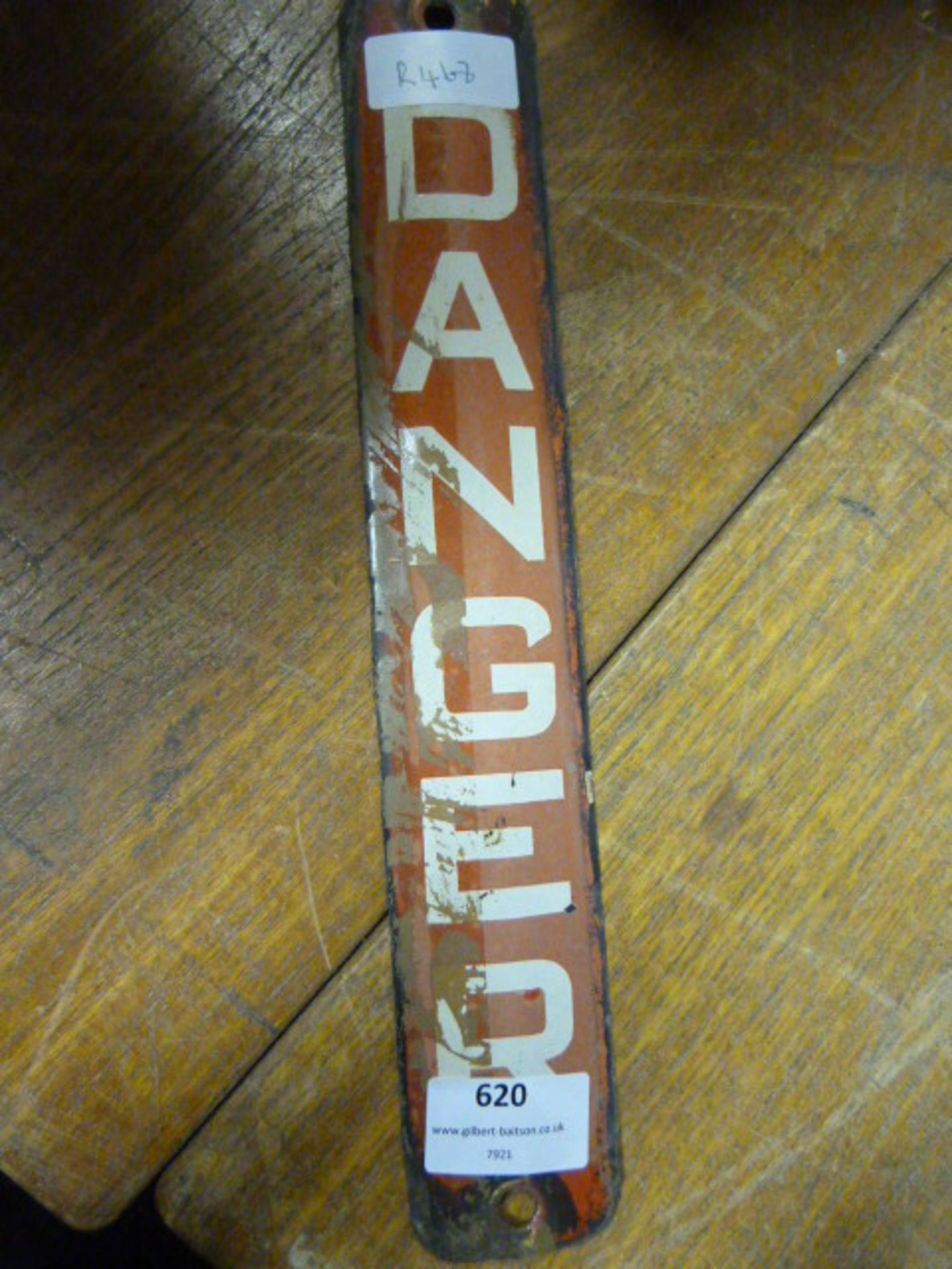 Enamel Danger Sign