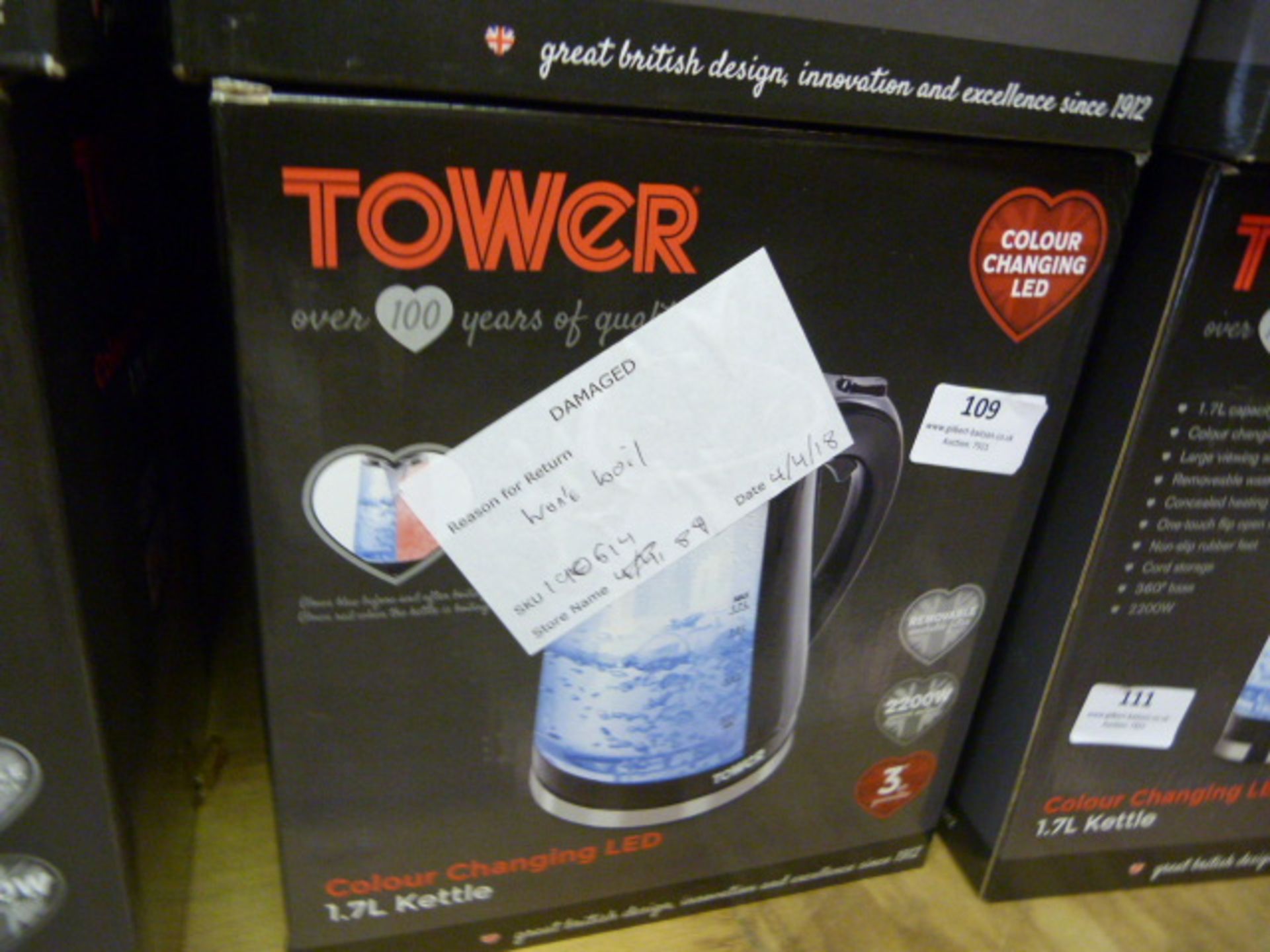 *Tower 1.7L Colour Changing Kettle