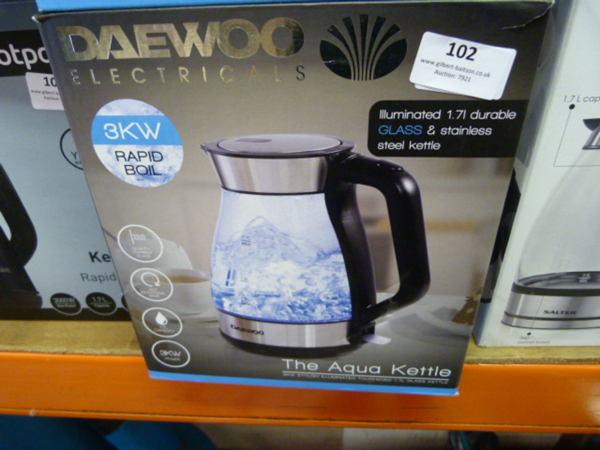 *Daewoo 1.7L Glass Kettle