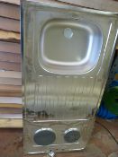 *Stainless Steel Sink with Two Electric Hobs