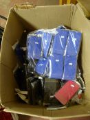 Box of Blue & Black Phone Cases