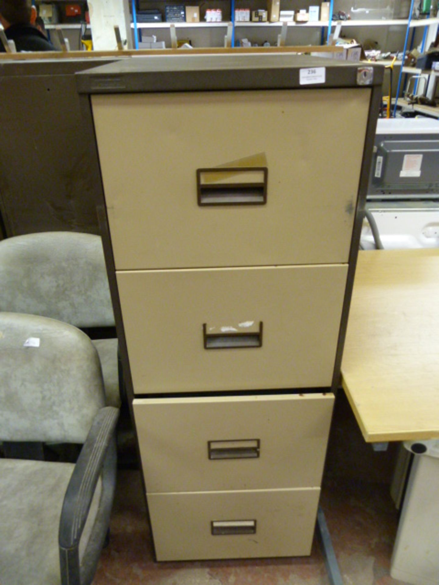 *Four Drawer Metal Filing Cabinet