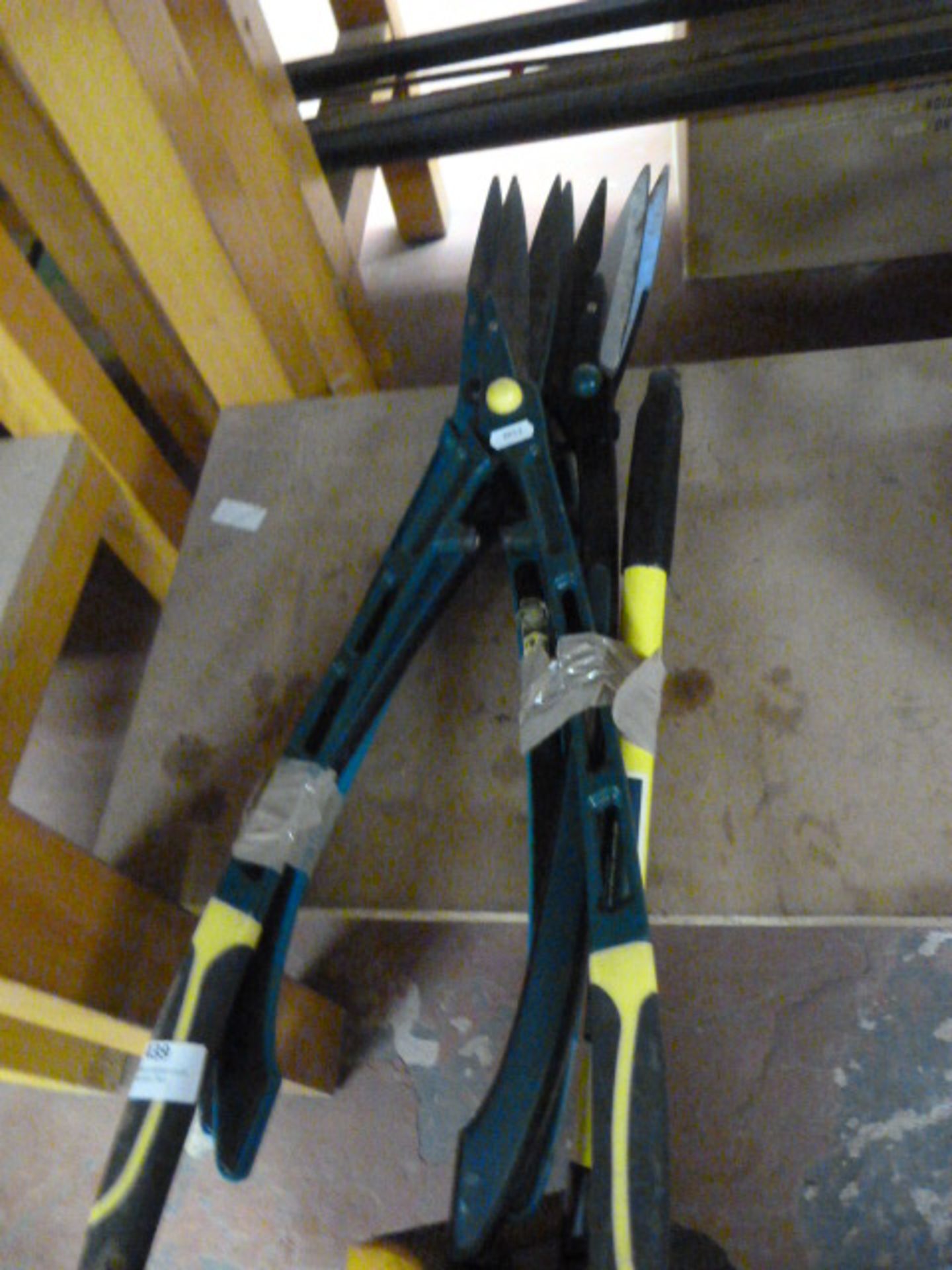 Four Pairs of Garden Shears and a Window Cleaner