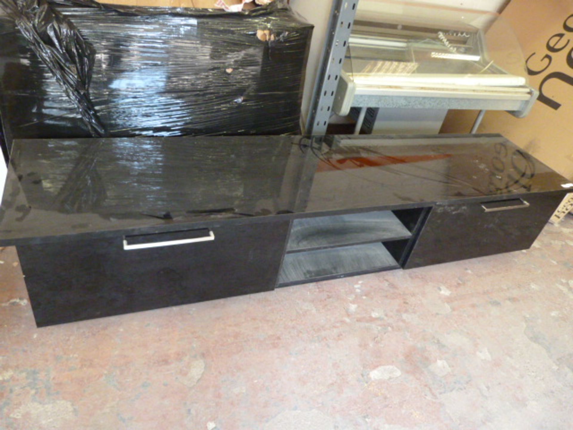 *Black Sideboard with Chrome Handles