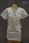 *Nineteen White with Blue Trim Nurses Dresses (Var