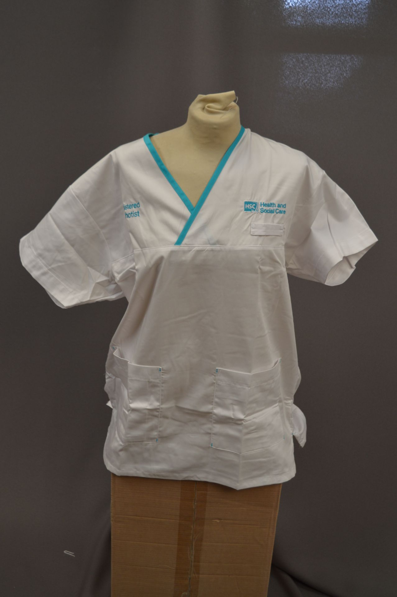 *Twenty Seven HA2353 Male White Short Tunics Sizes