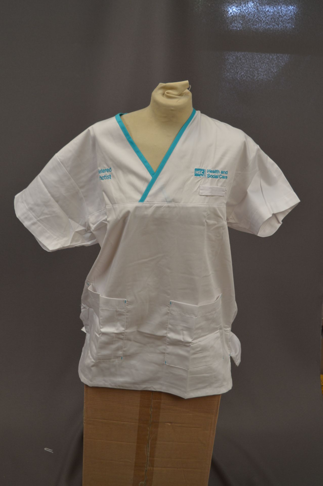 *Thirty Six HA2353 Male White Tunics Sizes: Medium