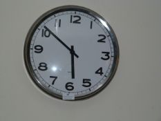 *Chrome Quartz Wall Clock