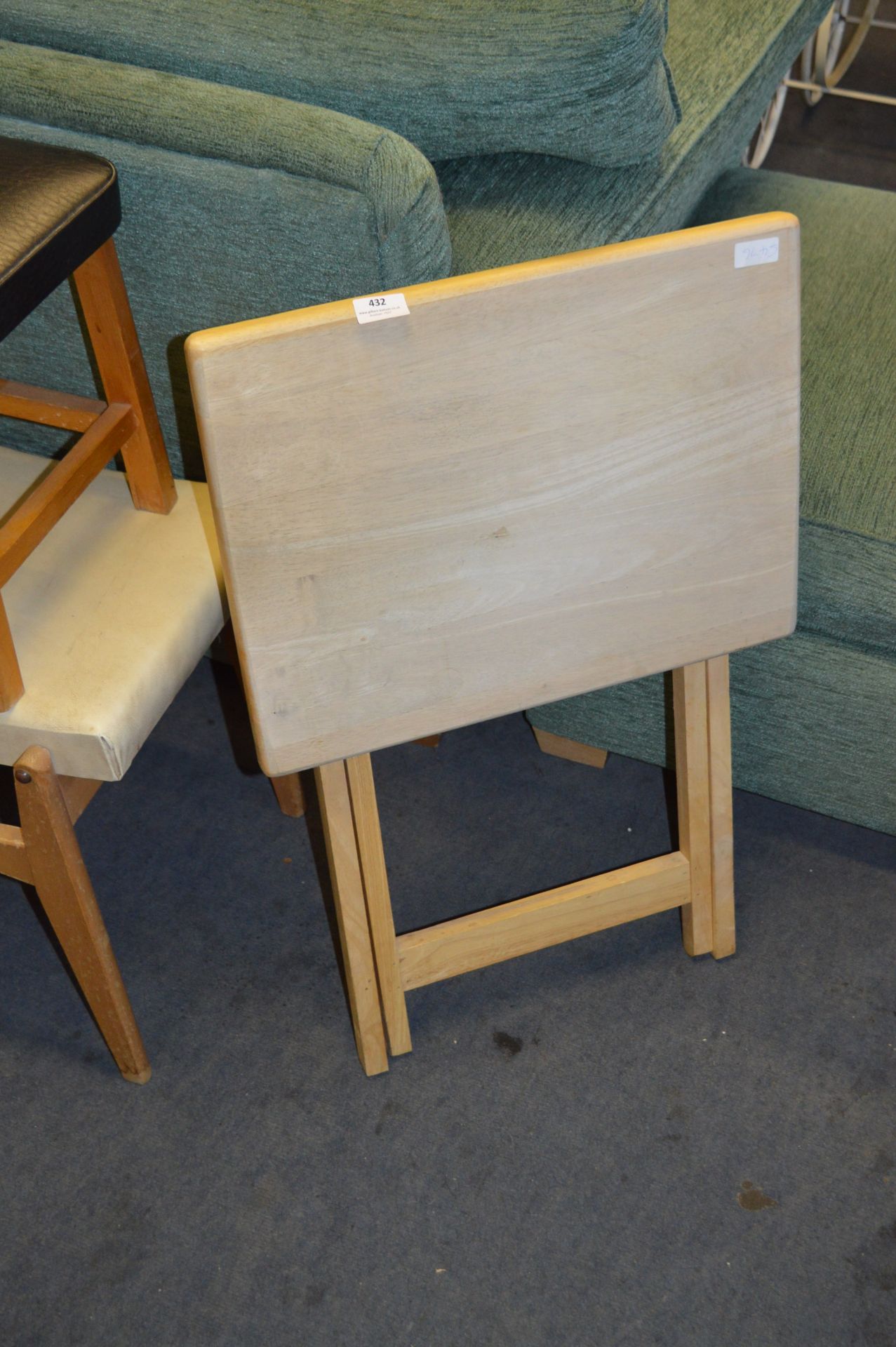 Folding Beech Side Table