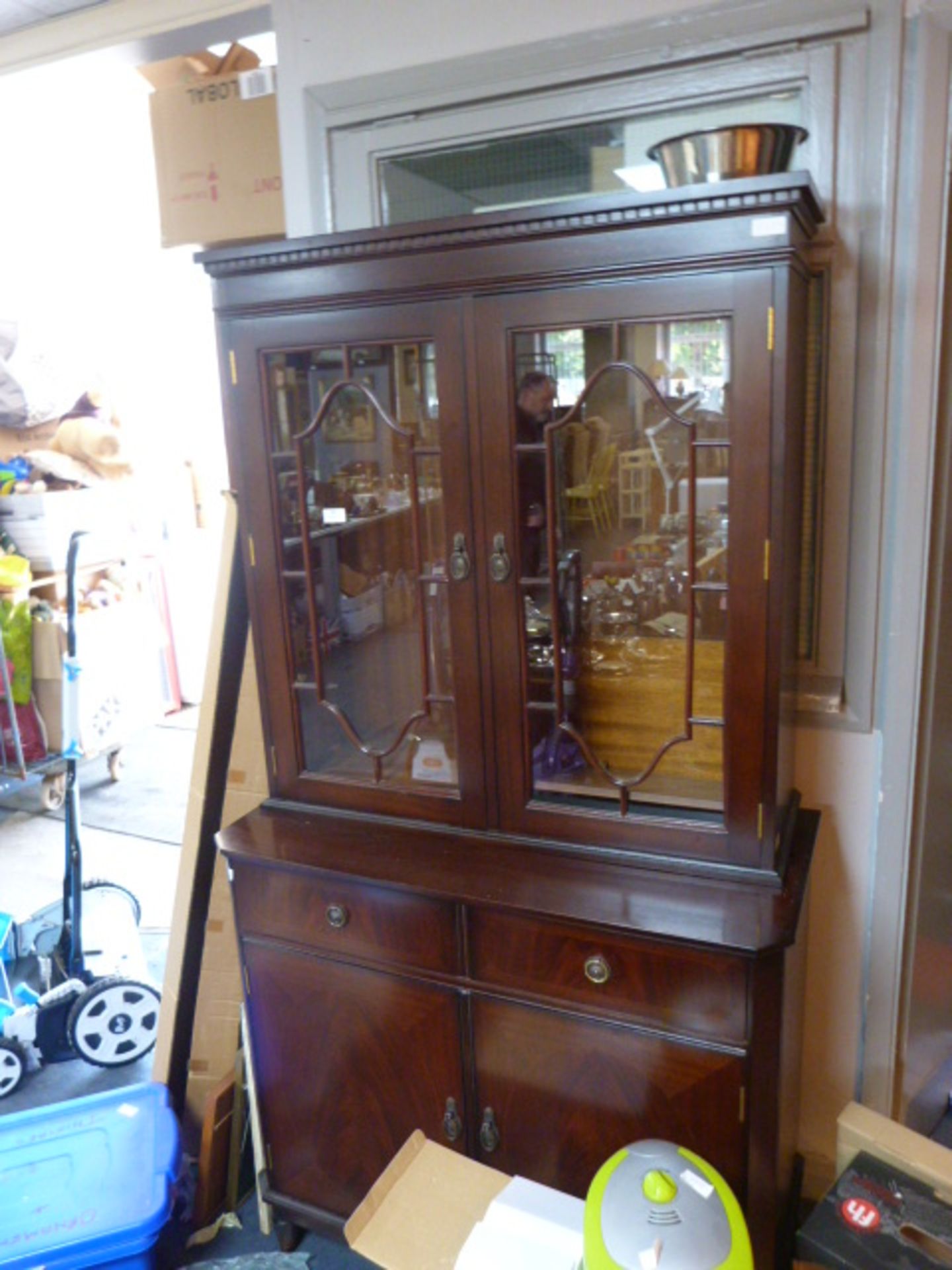 Mahogany Effect Wall Cabinet