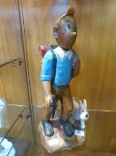 Carved Wood Figurine - Tintin