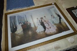 Gilt Framed J.J. Tissot Print - Too Early for the