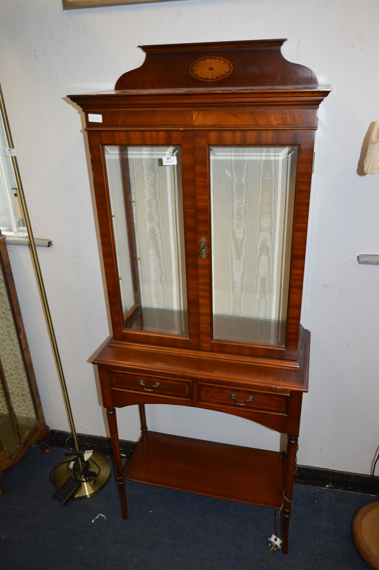 Edwardian Style Mahogany Display Cabinet on Side T