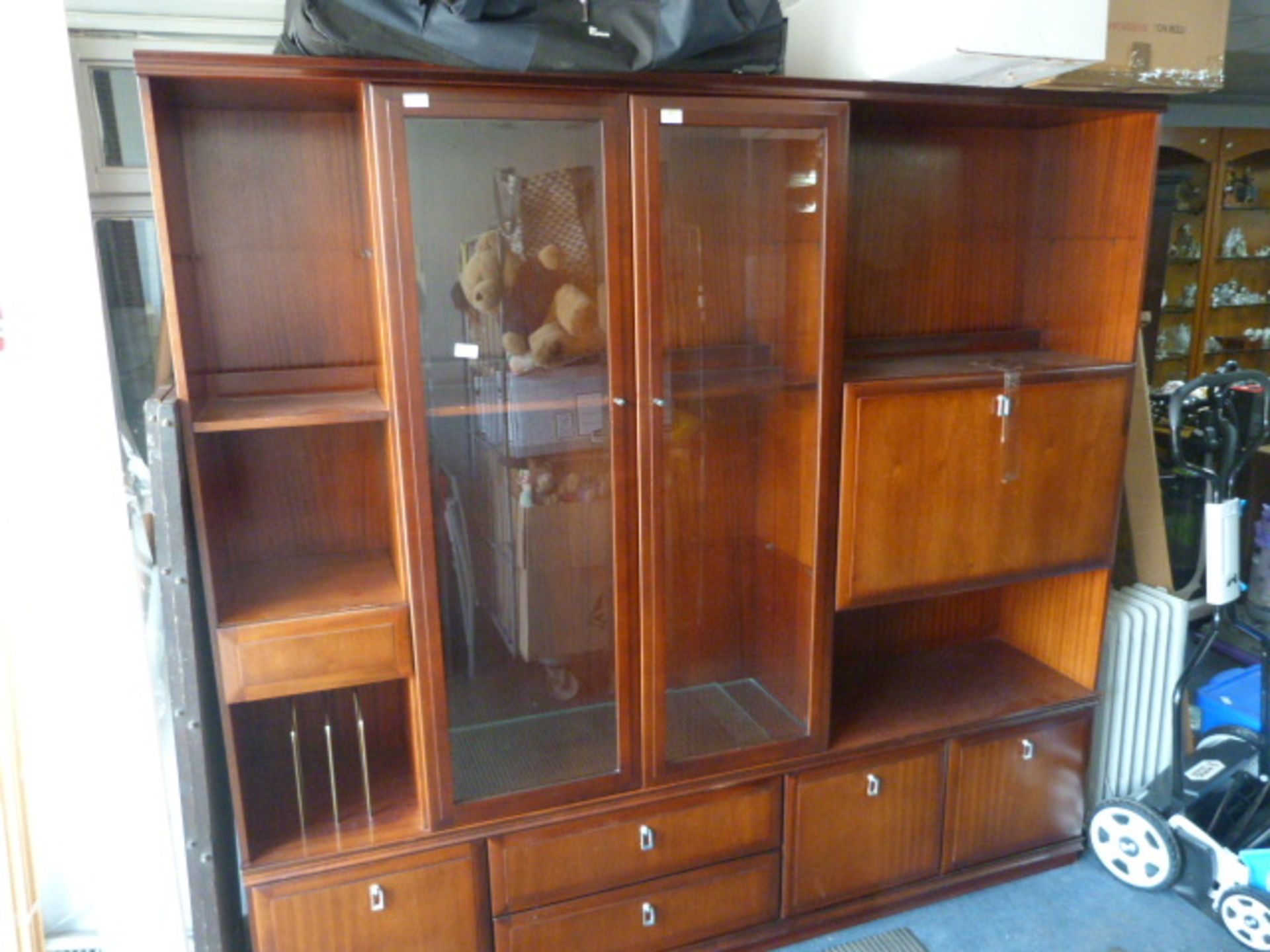 Dark Teak Wall Unit