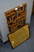 Trinket Display Shelf and Map of Yorkshire