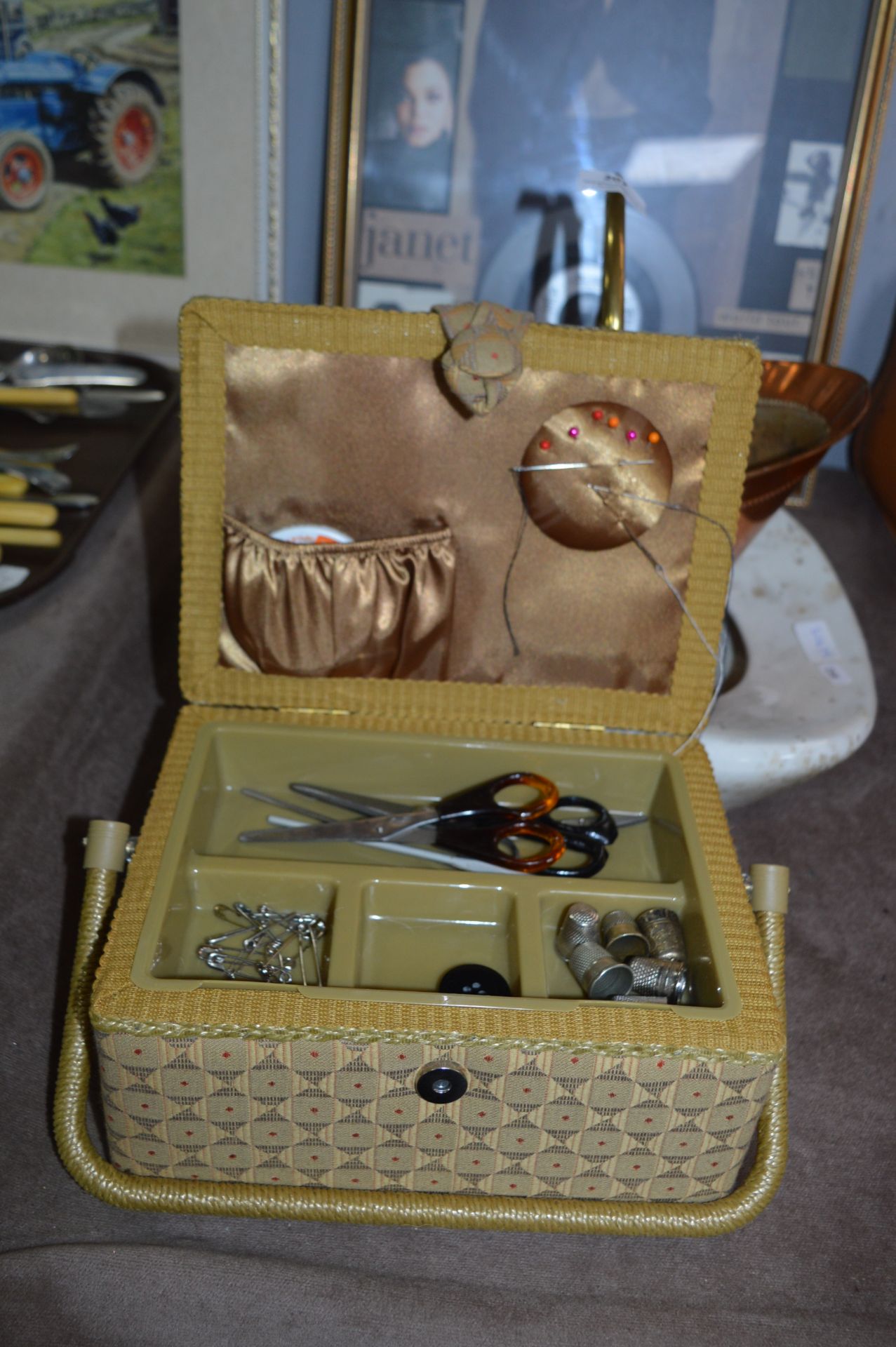 Sewing Box and Contents