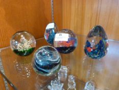 Collection of Five Glass Paperweights