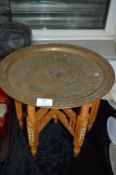 Indian Brass Folding Tray Table